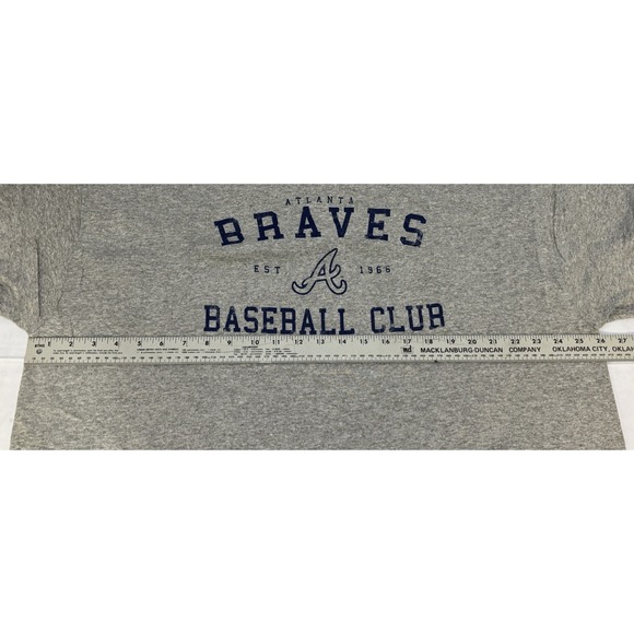 Atlanta Braves Vintage Shirt NEW Dead Stock Men XXL Grey Baseball Club Majestic - Picture 5 of 6